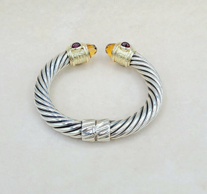    David Yurman Renaissance Bracelet 10mm Citrine & Iolite