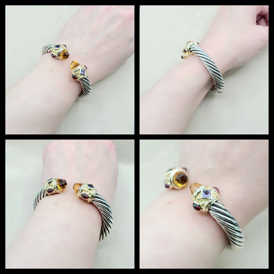    David Yurman Renaissance Bracelet 10mm Citrine & Iolite