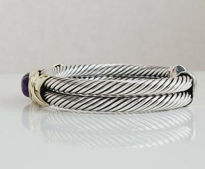    David Yurman Renaissance Bracelet – 10mm Gold & Amethyst