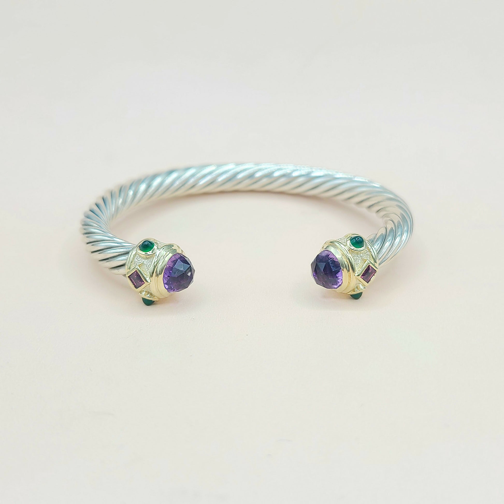    David Yurman Renaissance Bracelet 7mm Amethyst & Garnet
