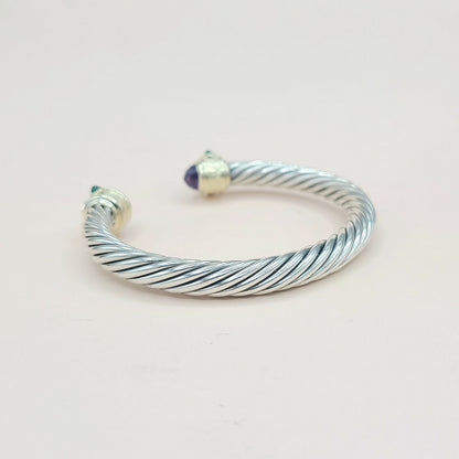    David Yurman Renaissance Bracelet 7mm Amethyst & Garnet