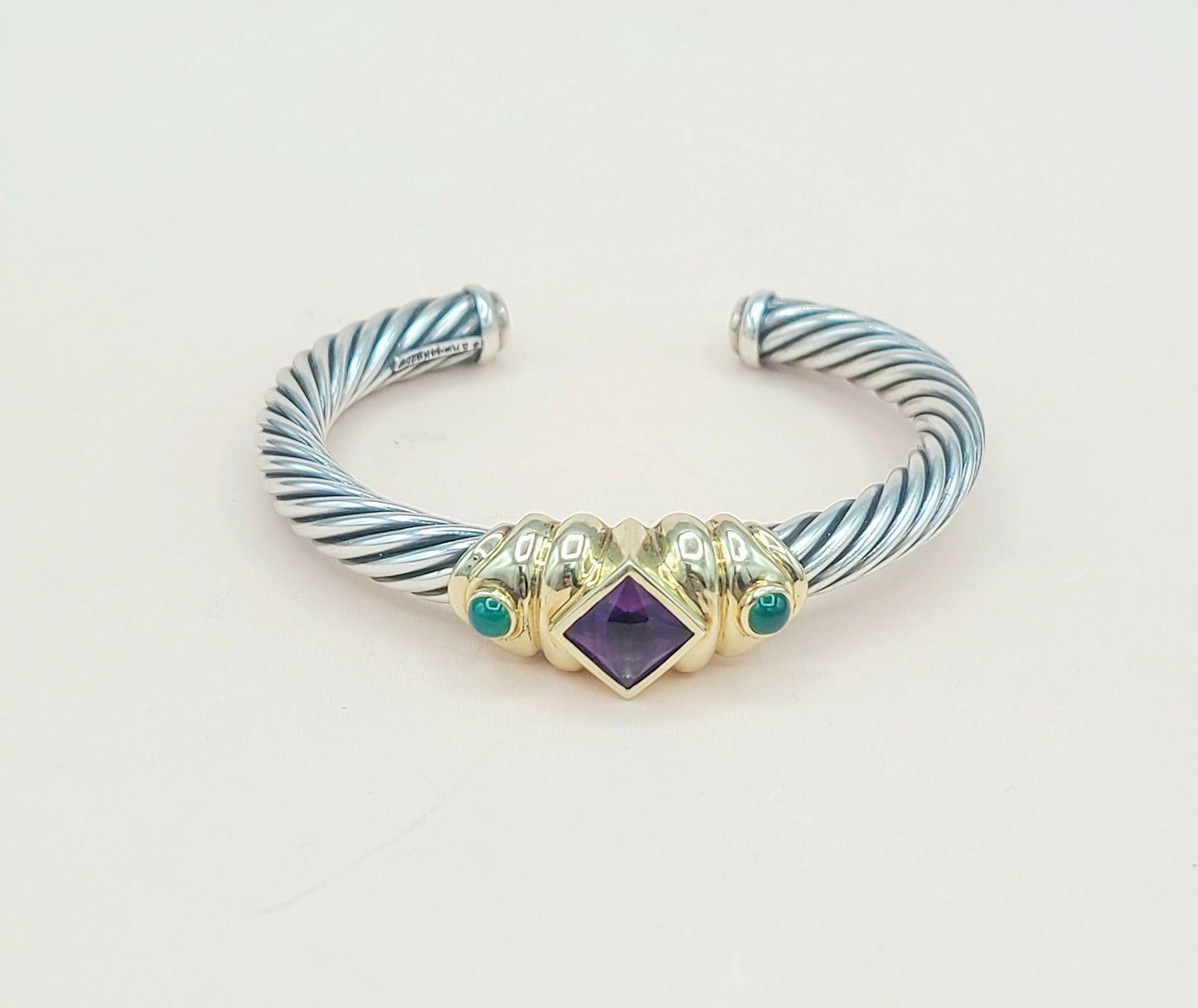    David Yurman Renaissance Bracelet 7mm Amethyst & Onyx