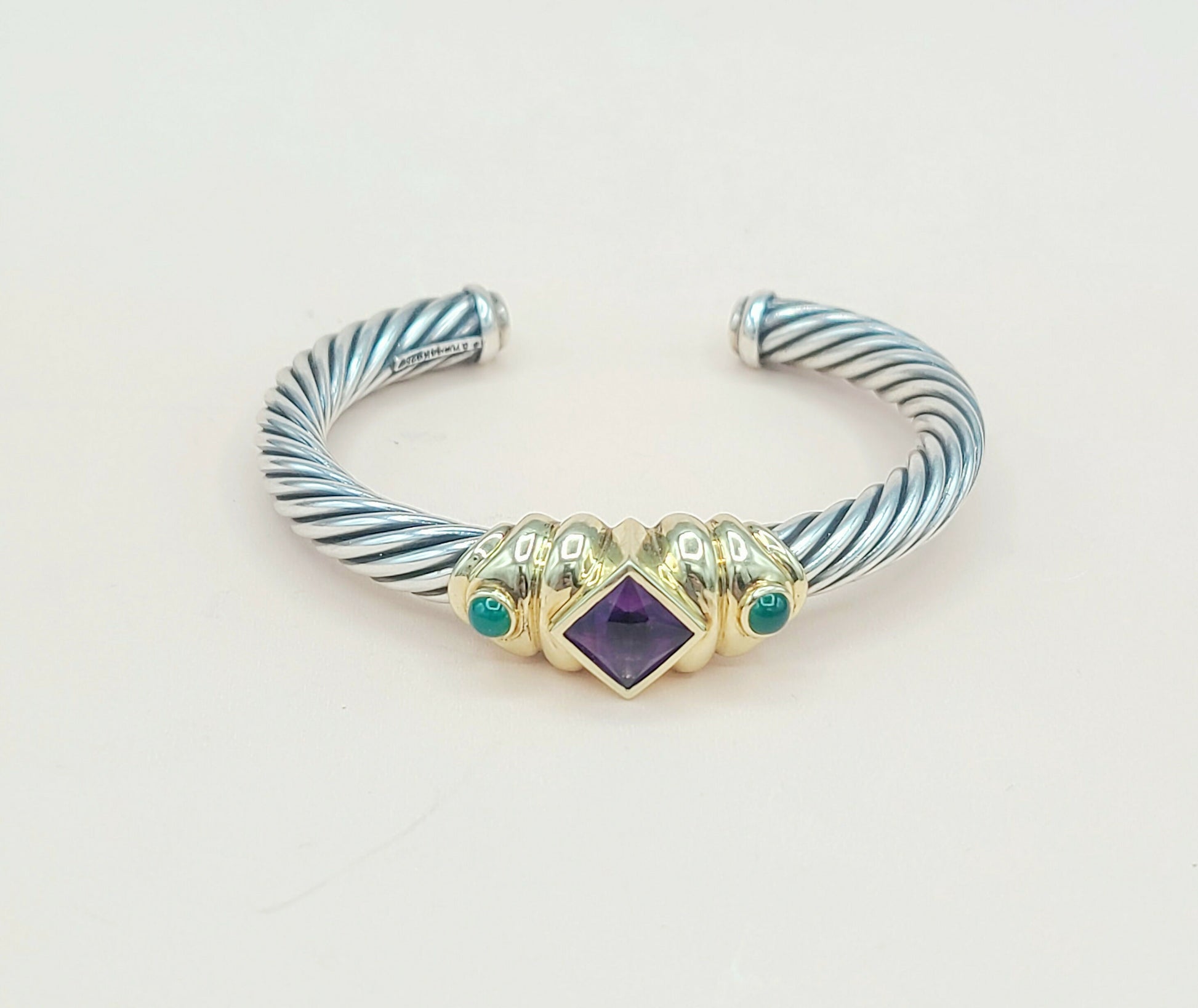    David Yurman Renaissance Bracelet 7mm Amethyst & Onyx