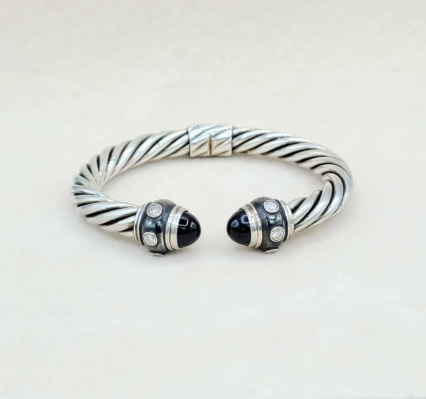    David Yurman Renaissance Bracelet Black Onyx & Diamonds