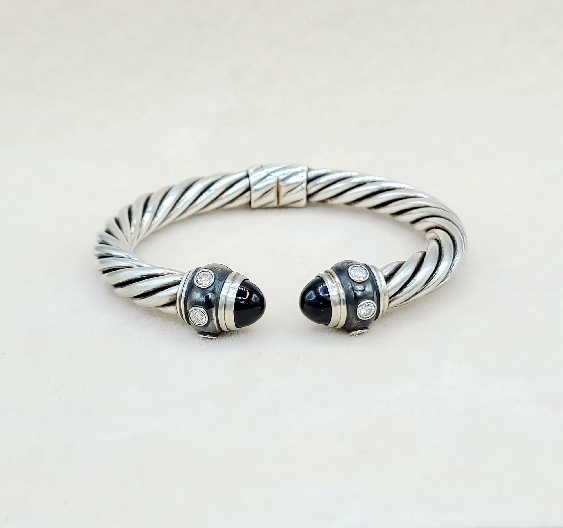    David Yurman Renaissance Bracelet Black Onyx & Diamonds