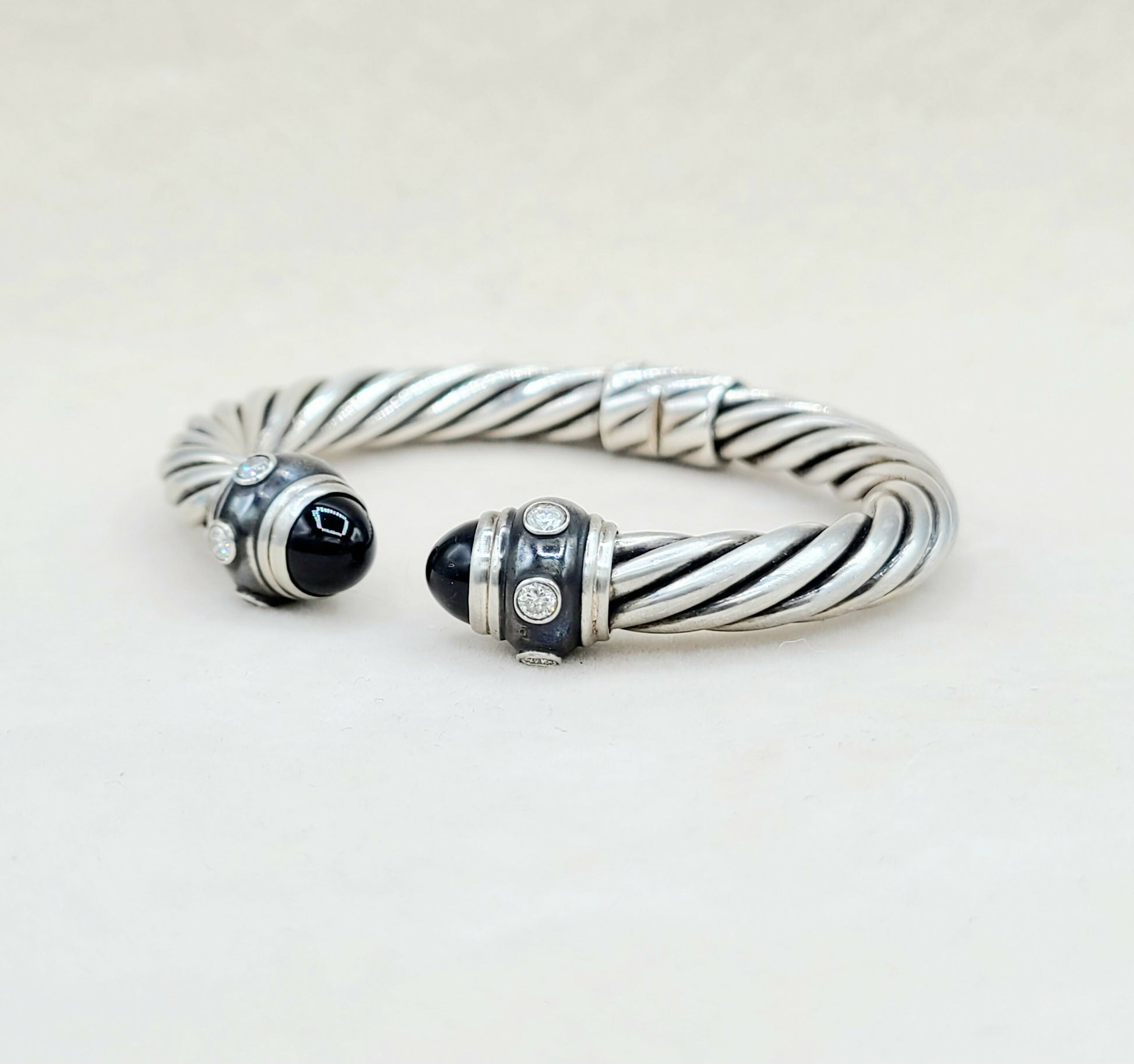    David Yurman Renaissance Bracelet Black Onyx & Diamonds