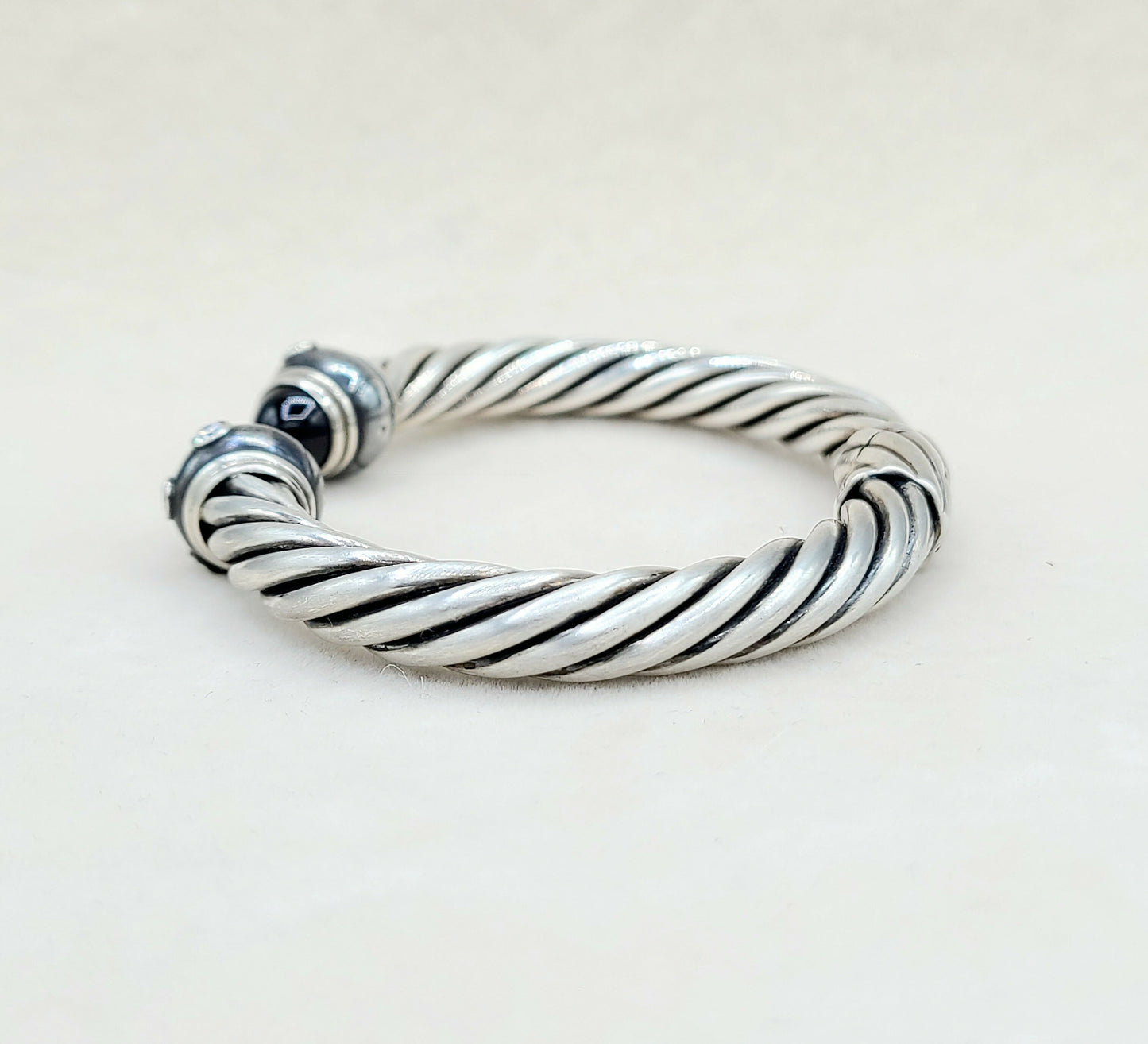    David Yurman Renaissance Bracelet Black Onyx & Diamonds