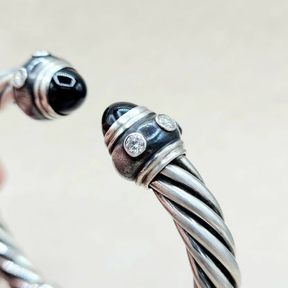    David Yurman Renaissance Bracelet Black Onyx & Diamonds