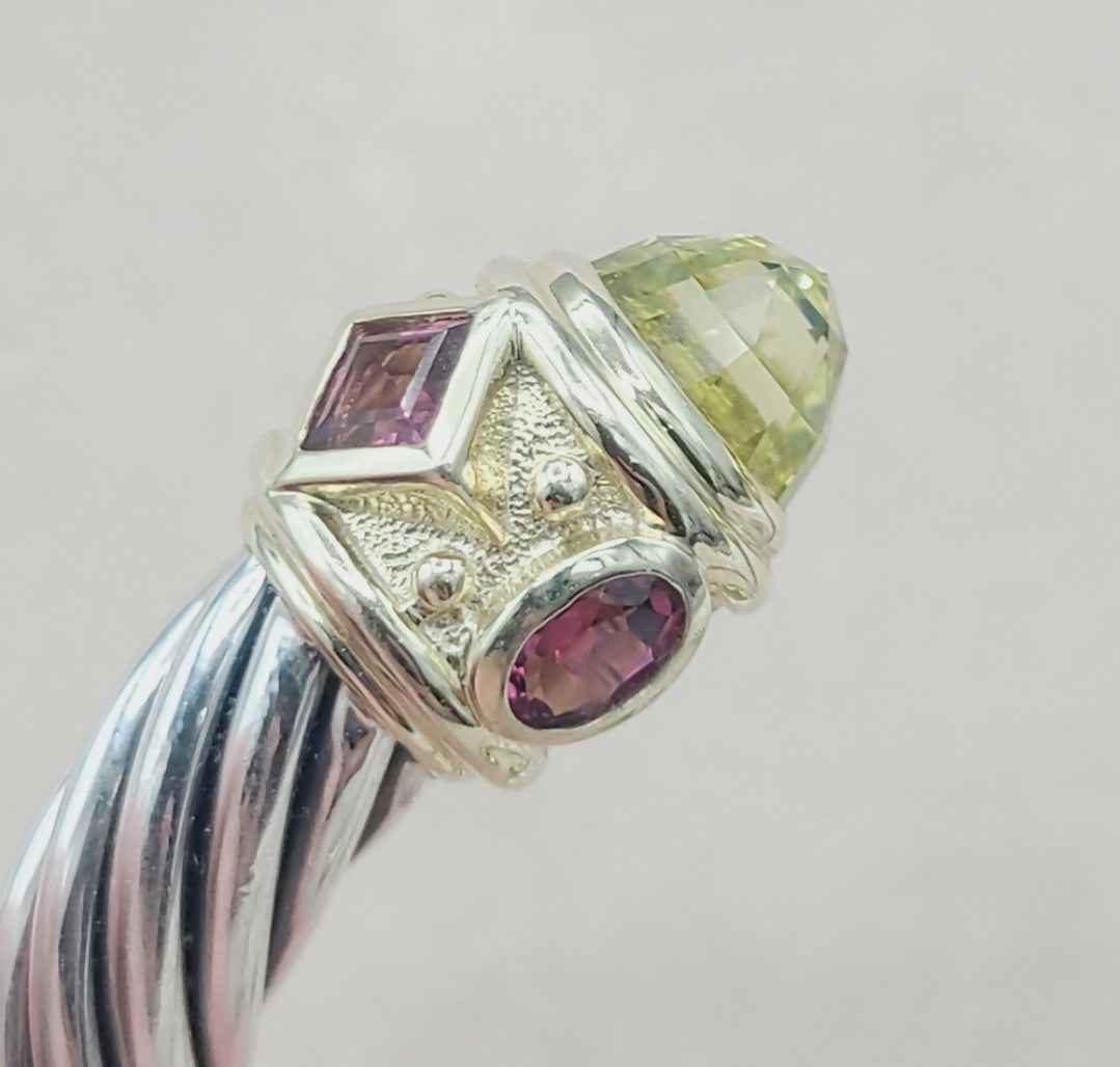    David Yurman Renaissance Bracelet: Citrine Garnet Tourmaline
