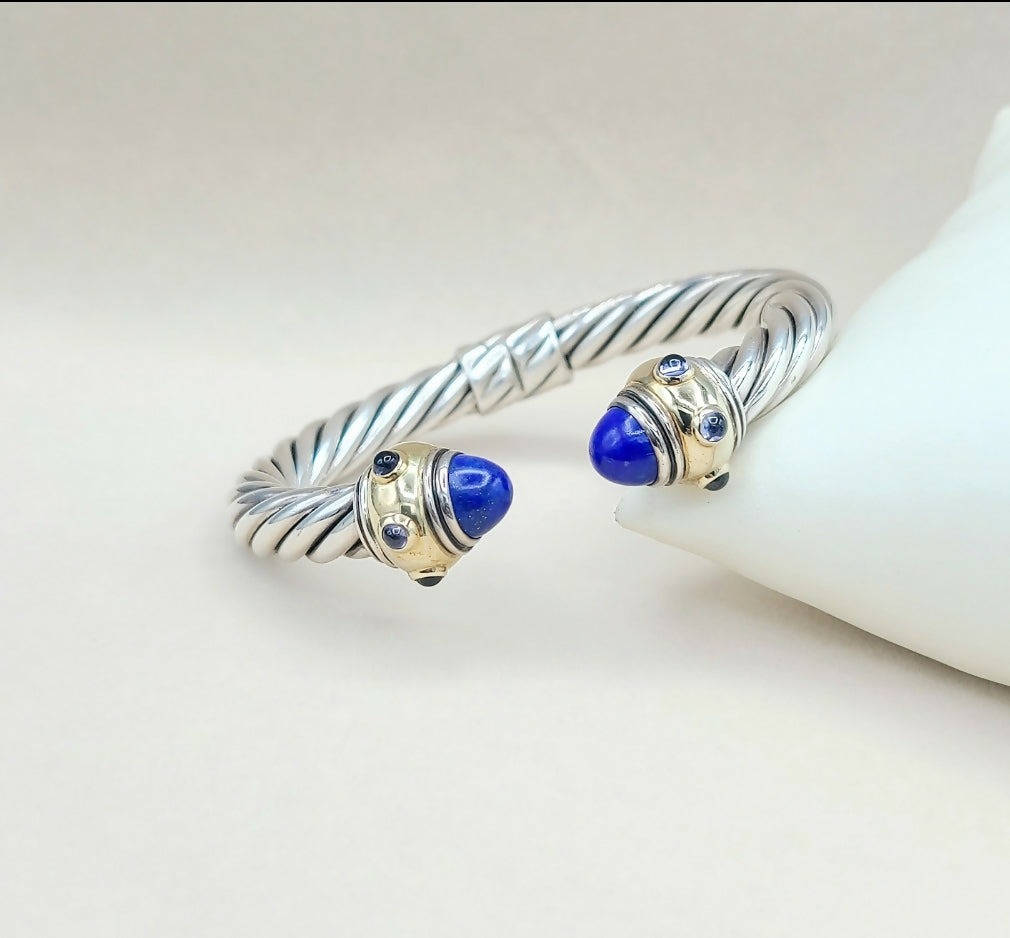    David Yurman Renaissance Bracelet Lapis, Iolite & Gold