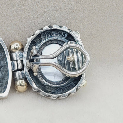    David Yurman Renaissance Drop Earrings Pearl & Garnet