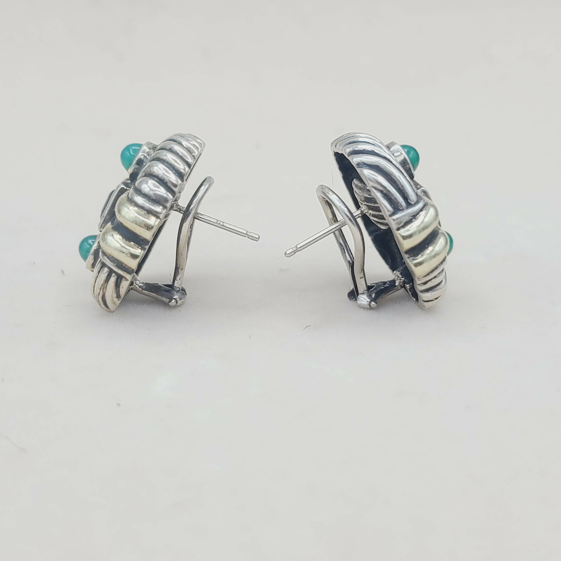    David Yurman Renaissance Earrings – Amethyst & Green Onyx