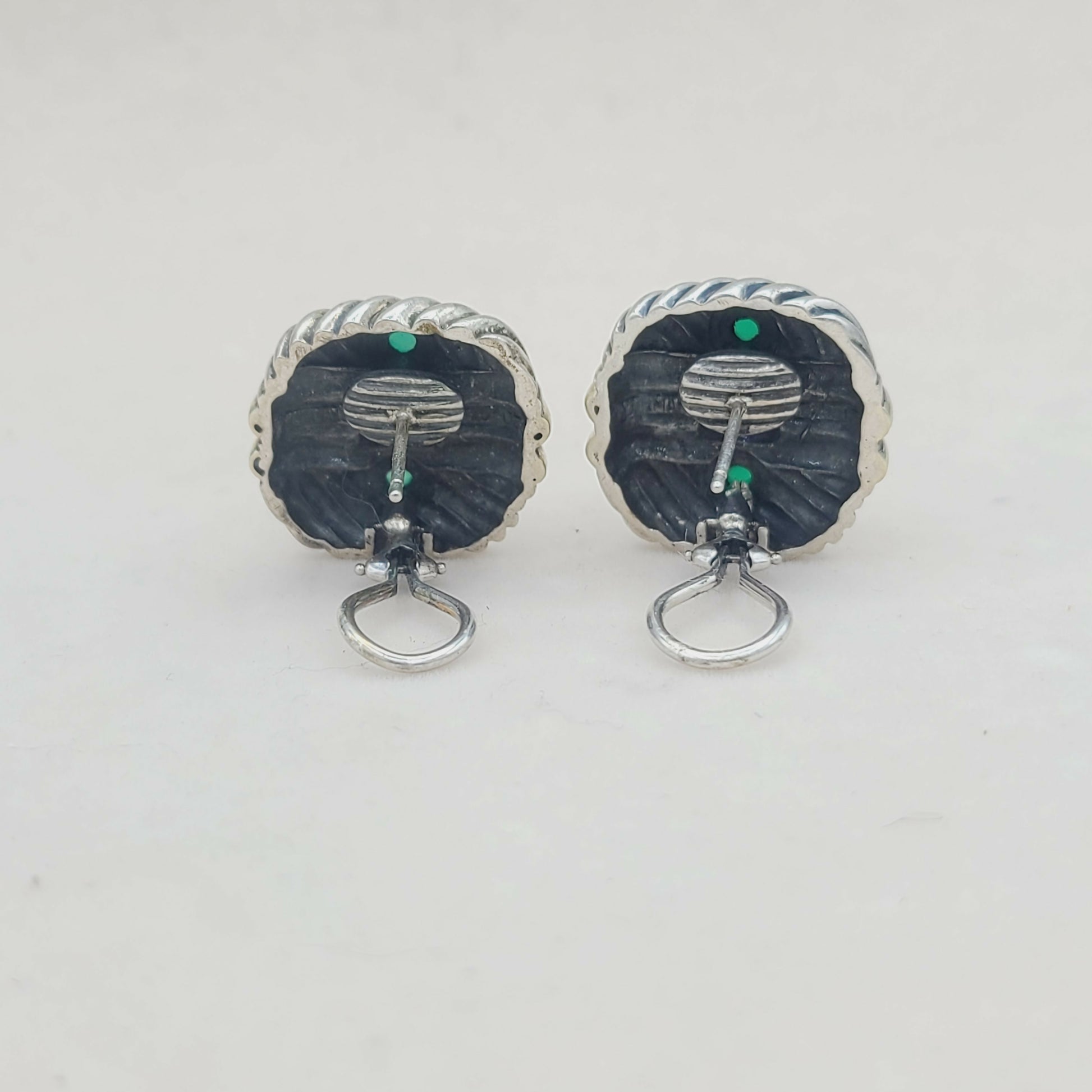    David Yurman Renaissance Earrings – Amethyst & Green Onyx