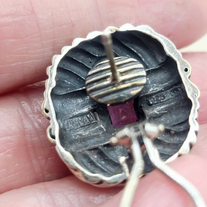    David Yurman Renaissance Earrings – Amethyst & Green Onyx