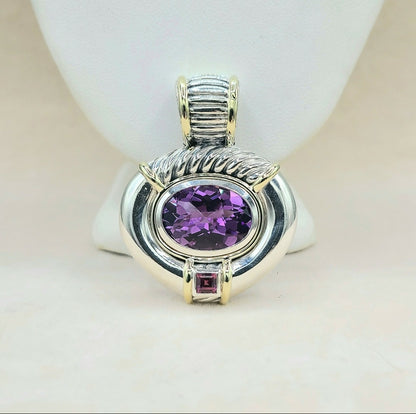    David Yurman Renaissance Pendant Amethyst & Pink Tourmaline