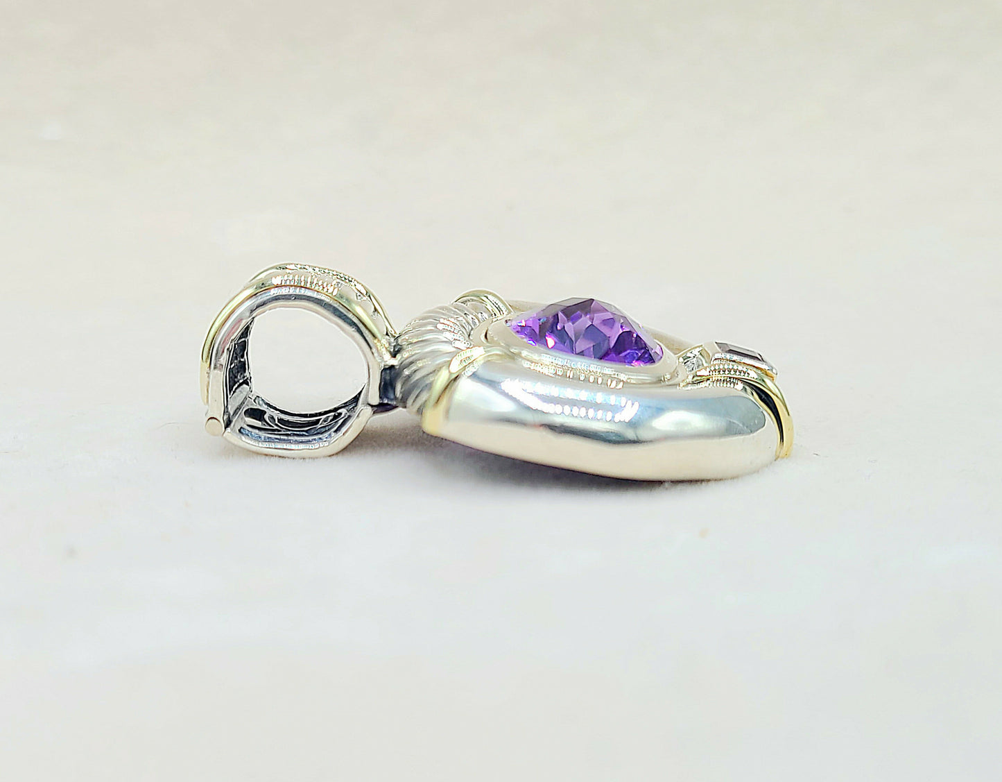   David Yurman Renaissance Pendant Amethyst & Pink Tourmaline