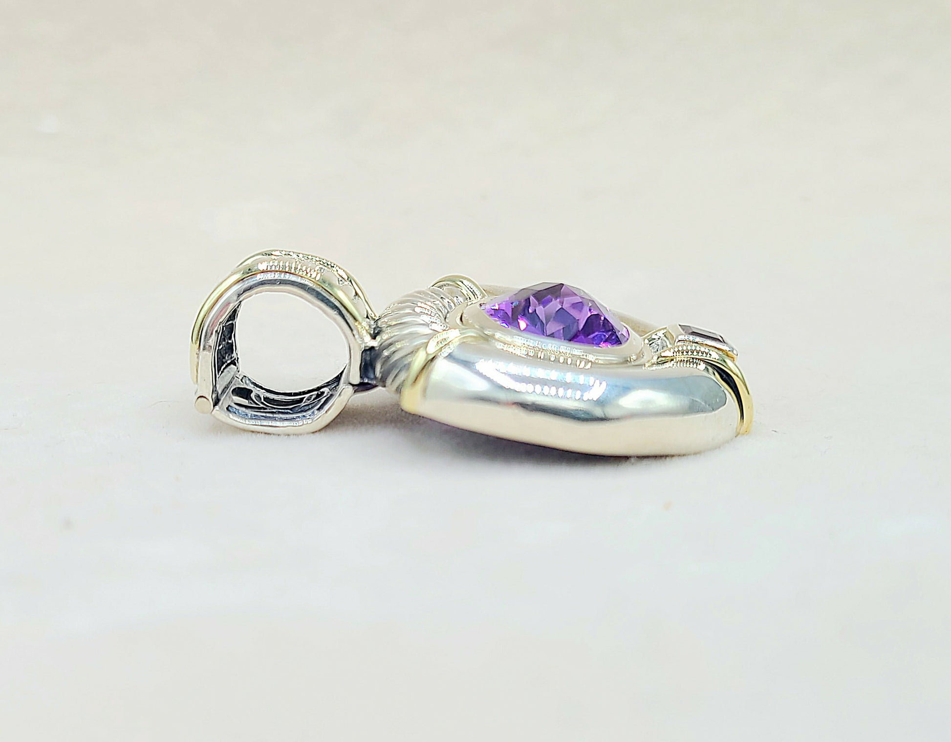    David Yurman Renaissance Pendant Amethyst & Pink Tourmaline