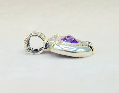    David Yurman Renaissance Pendant Amethyst & Pink Tourmaline