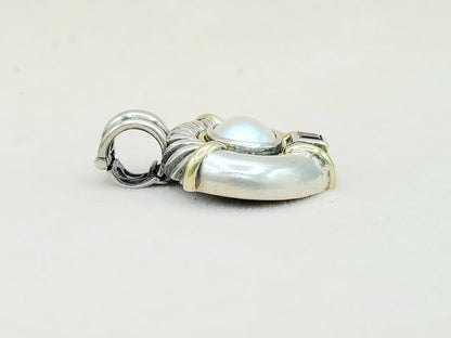    David Yurman Renaissance Pendant Large Pearl & Garnet