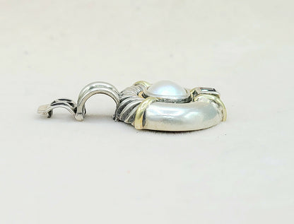    David Yurman Renaissance Pendant Large Pearl & Garnet