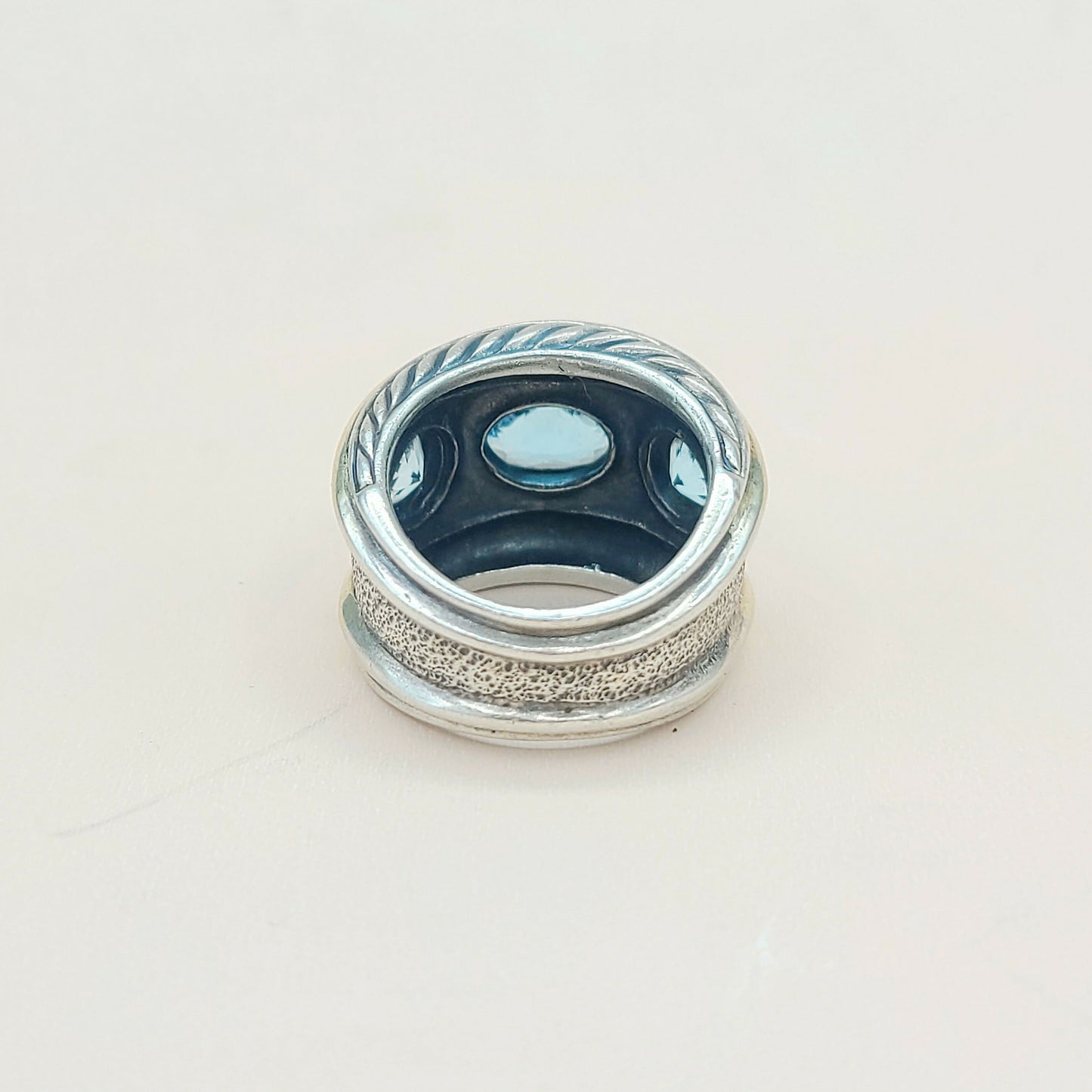    David Yurman Renaissance Ring Blue Topaz & Gold