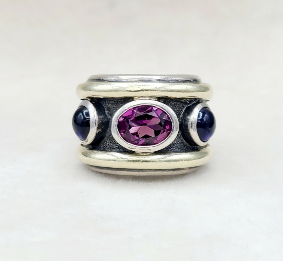    David Yurman Renaissance Ring Pink Tourmaline & Iolite