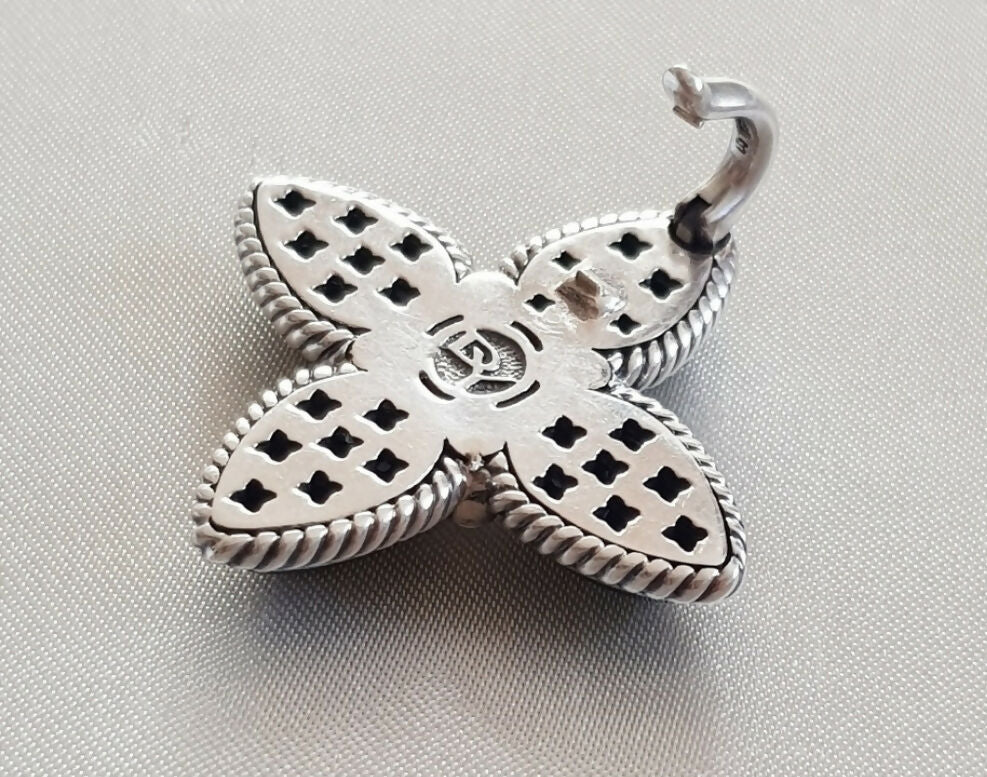    David Yurman Renaissance Teardrop Pendant – Onyx & Diamonds