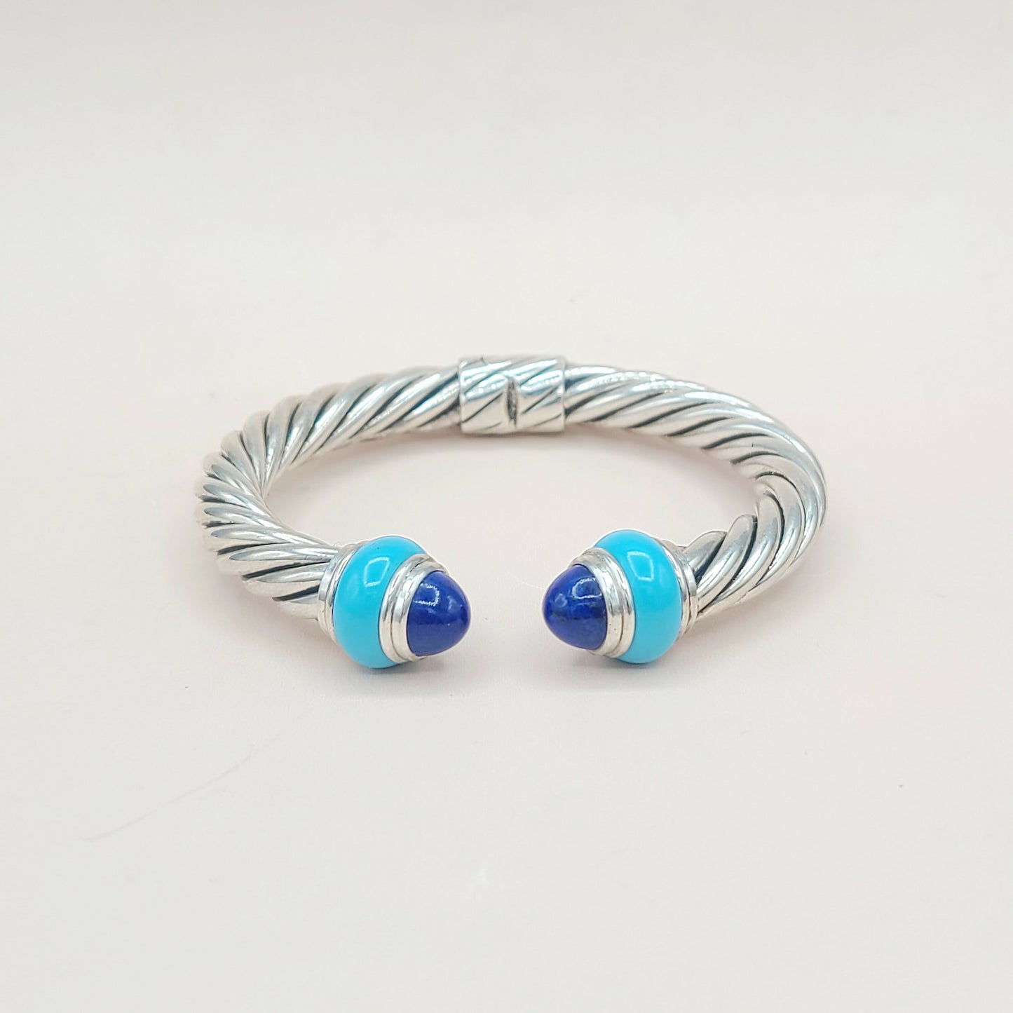    David Yurman Rondelle Cable Bracelet Lapis & Turquoise