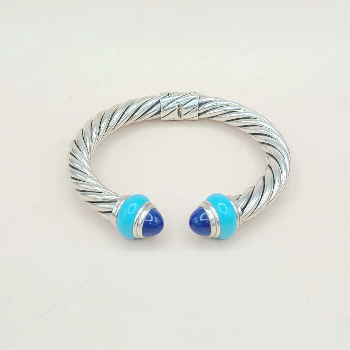    David Yurman Rondelle Cable Bracelet Lapis & Turquoise