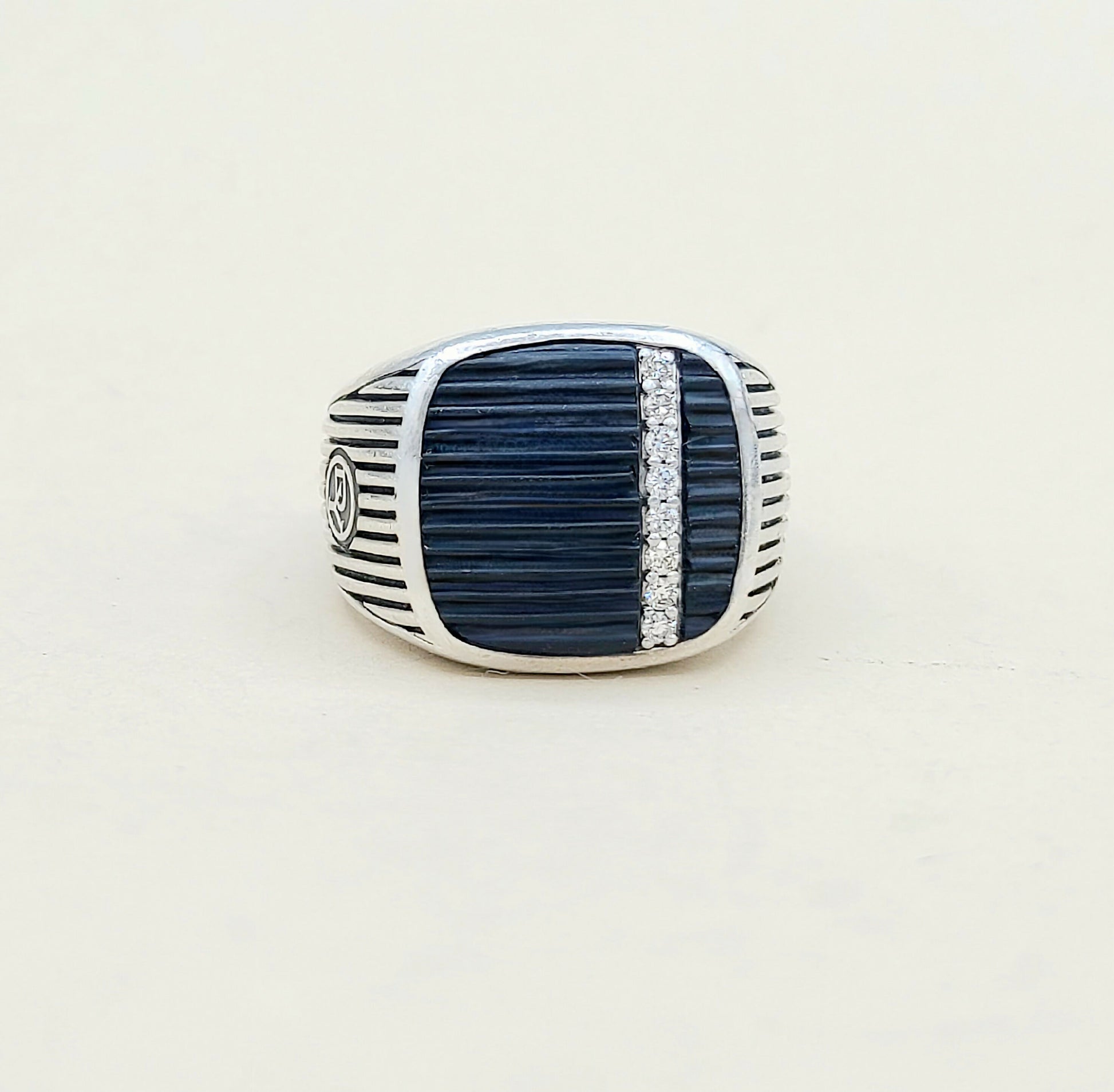    David Yurman Royal Cord Ring Onyx & Diamond