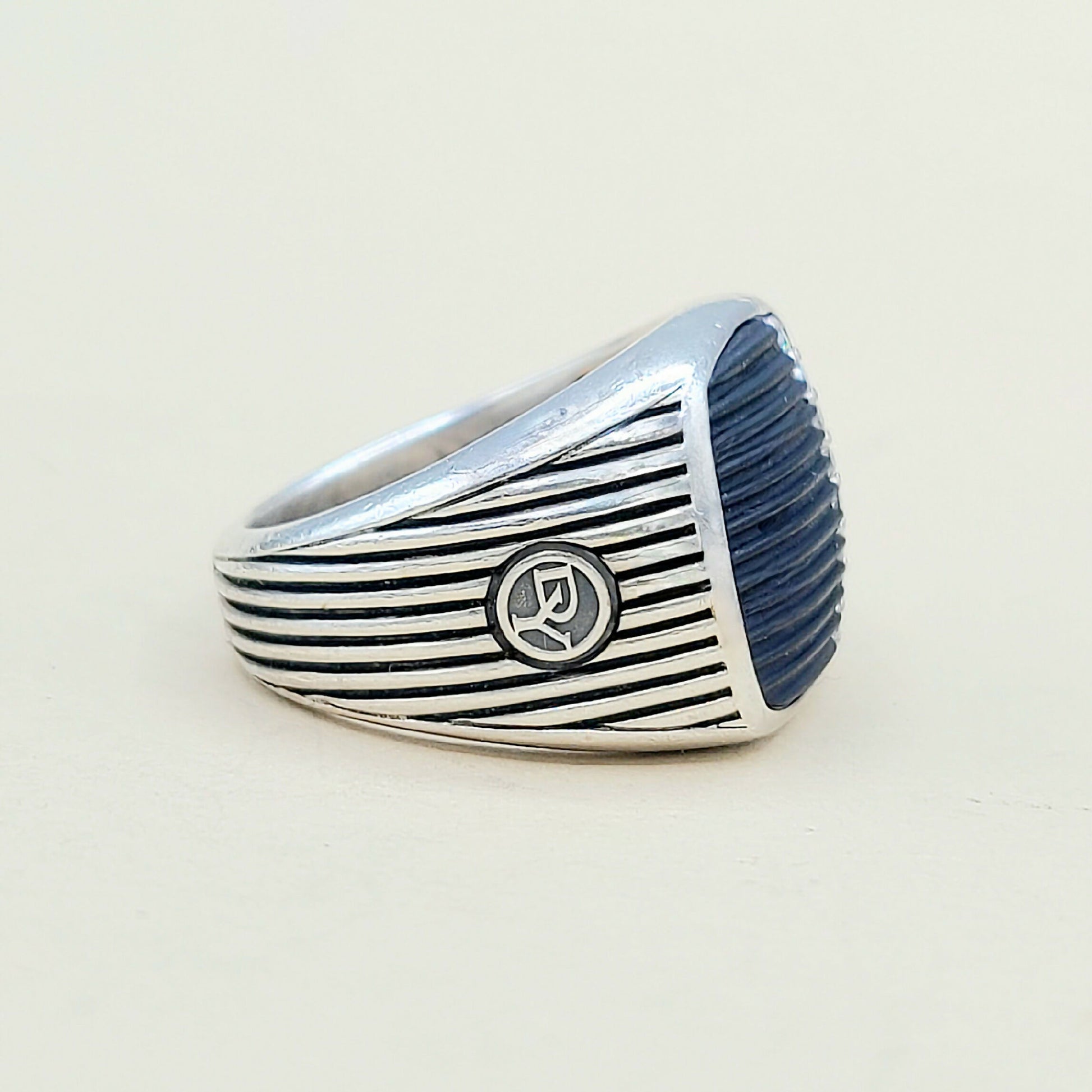    David Yurman Royal Cord Ring Onyx & Diamond