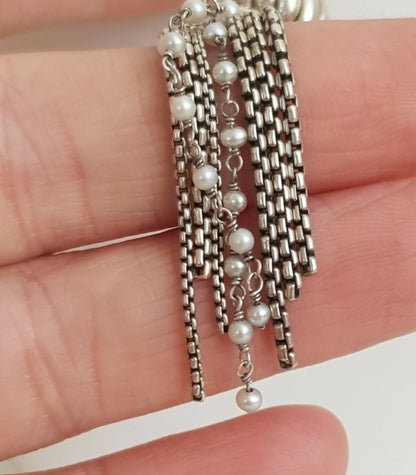    David Yurman Sculpted Pearl Tassel Pendant