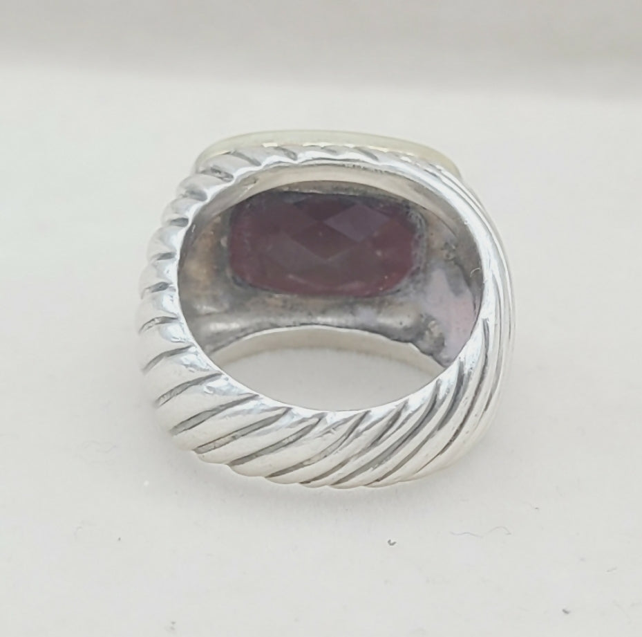    David Yurman Sculpted Waverly Garnet Ring