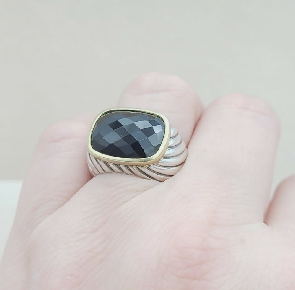    David Yurman Sculpted Waverly Garnet Ring