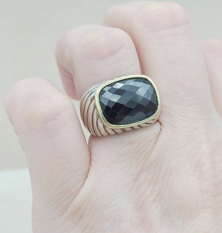    David Yurman Sculpted Waverly Garnet Ring