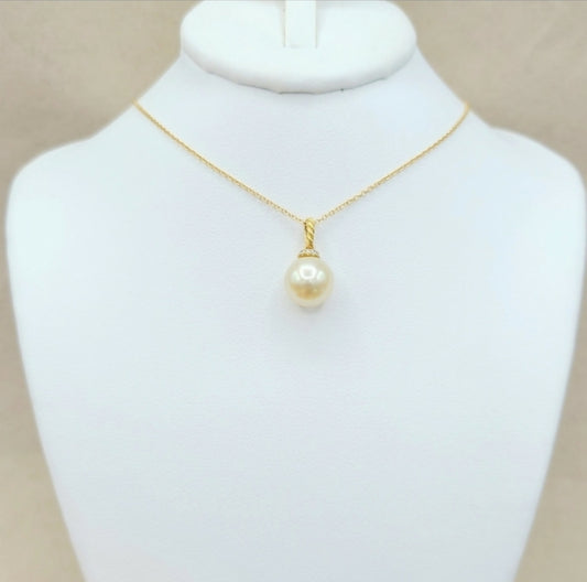    David Yurman Solari Necklace – 18k Gold, Pearl & Diamonds