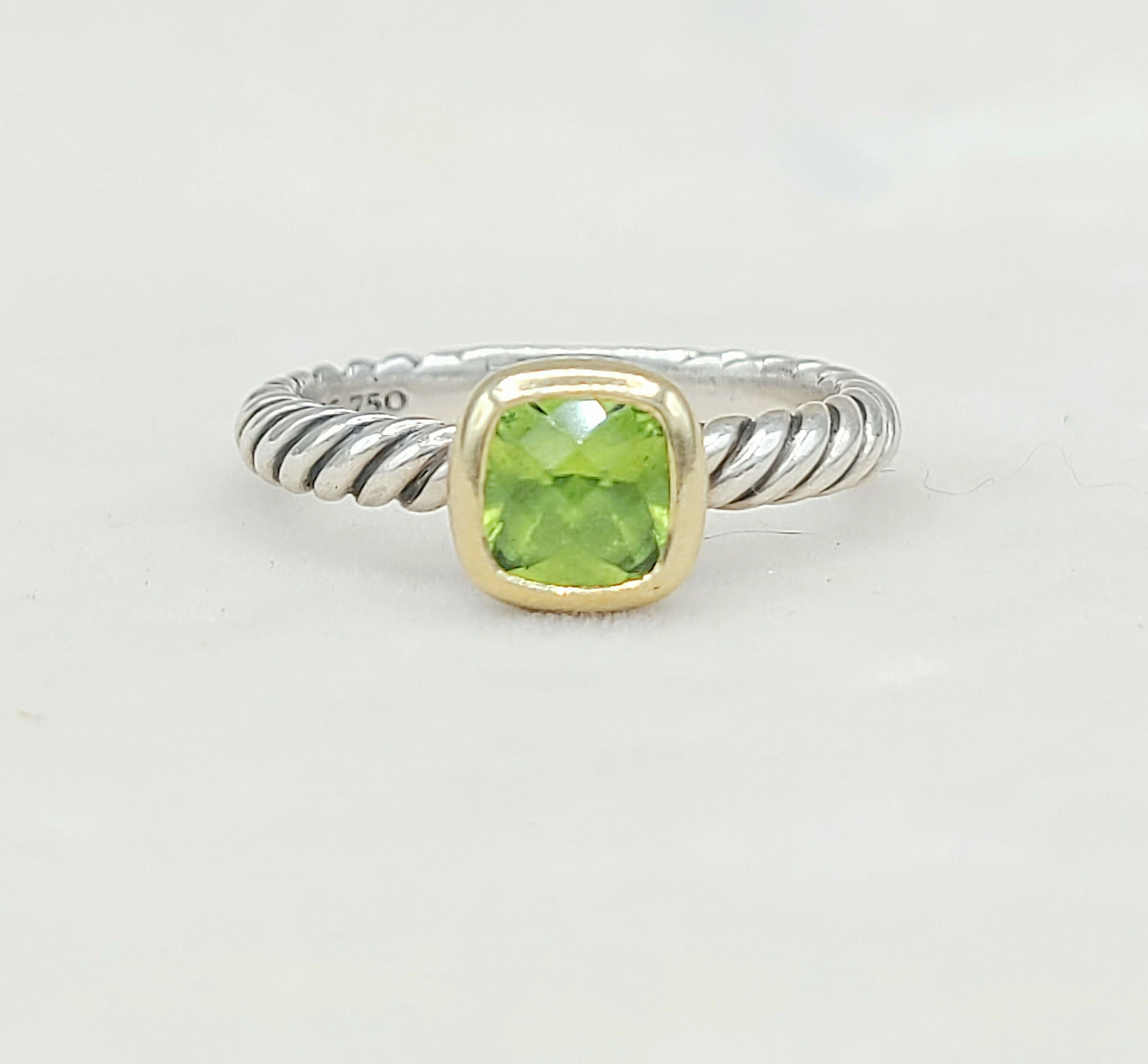    David Yurman Stackable Ring Peridot & Gold