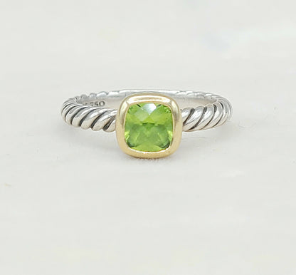    David Yurman Stackable Ring Peridot & Gold