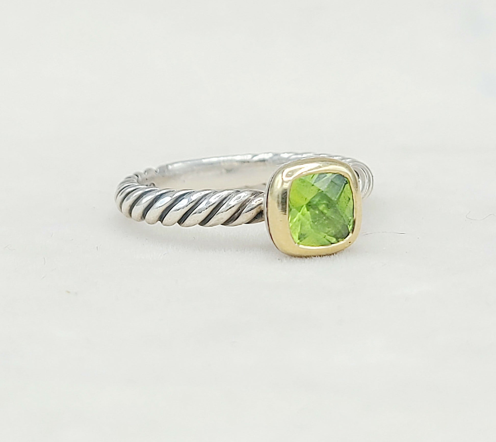    David Yurman Stackable Ring Peridot & Gold