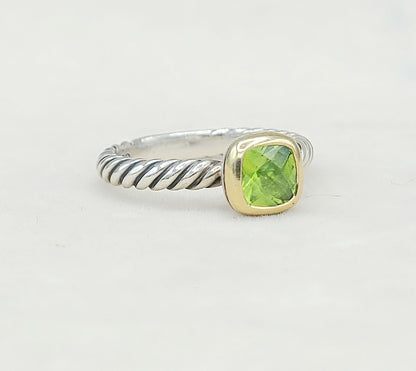    David Yurman Stackable Ring Peridot & Gold