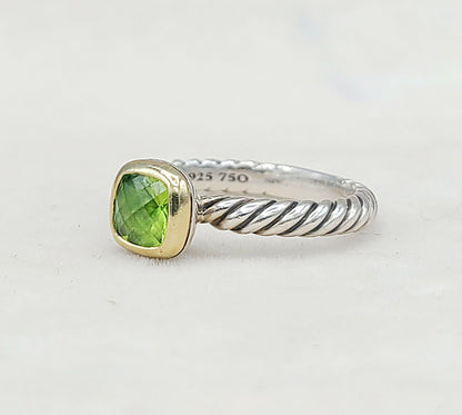    David Yurman Stackable Ring Peridot & Gold