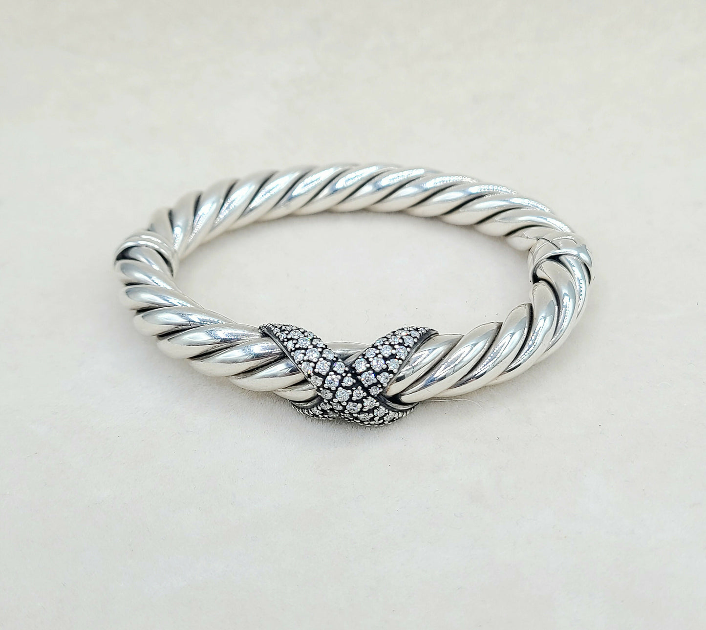    David Yurman Starlight Cable Bracelet Diamond X Vintage