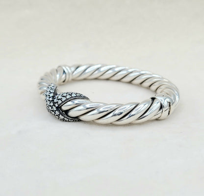    David Yurman Starlight Cable Bracelet Diamond X Vintage