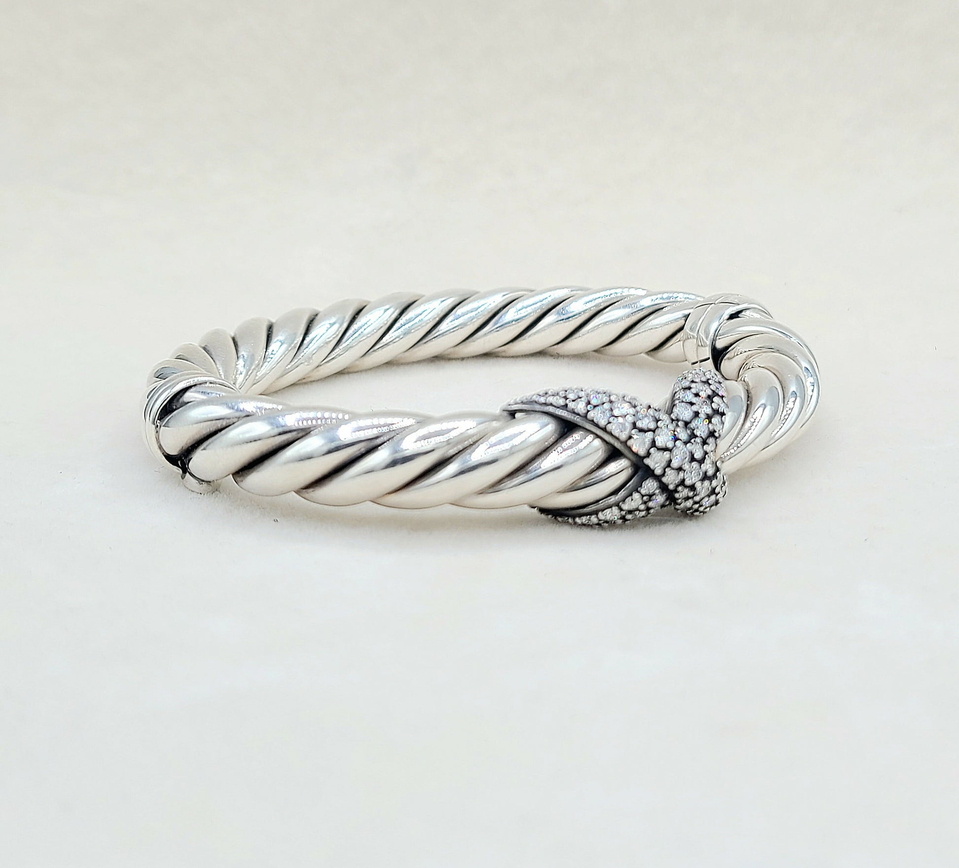    David Yurman Starlight Cable Bracelet Diamond X Vintage