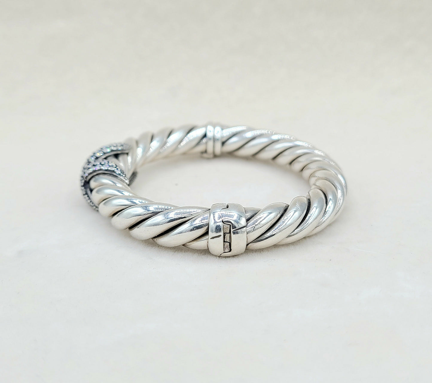    David Yurman Starlight Cable Bracelet Diamond X Vintage