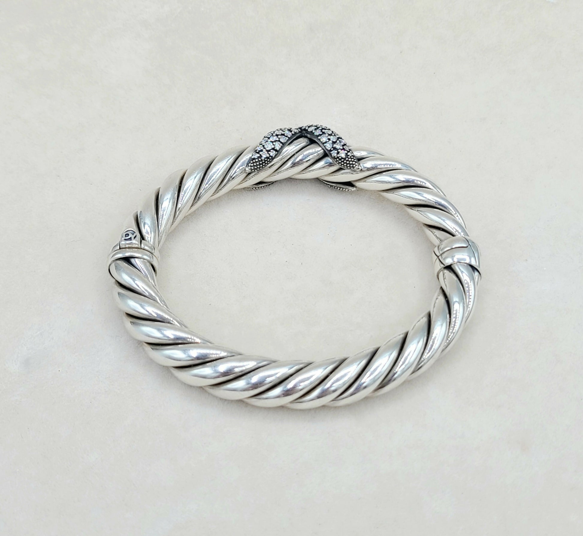    David Yurman Starlight Cable Bracelet Diamond X Vintage