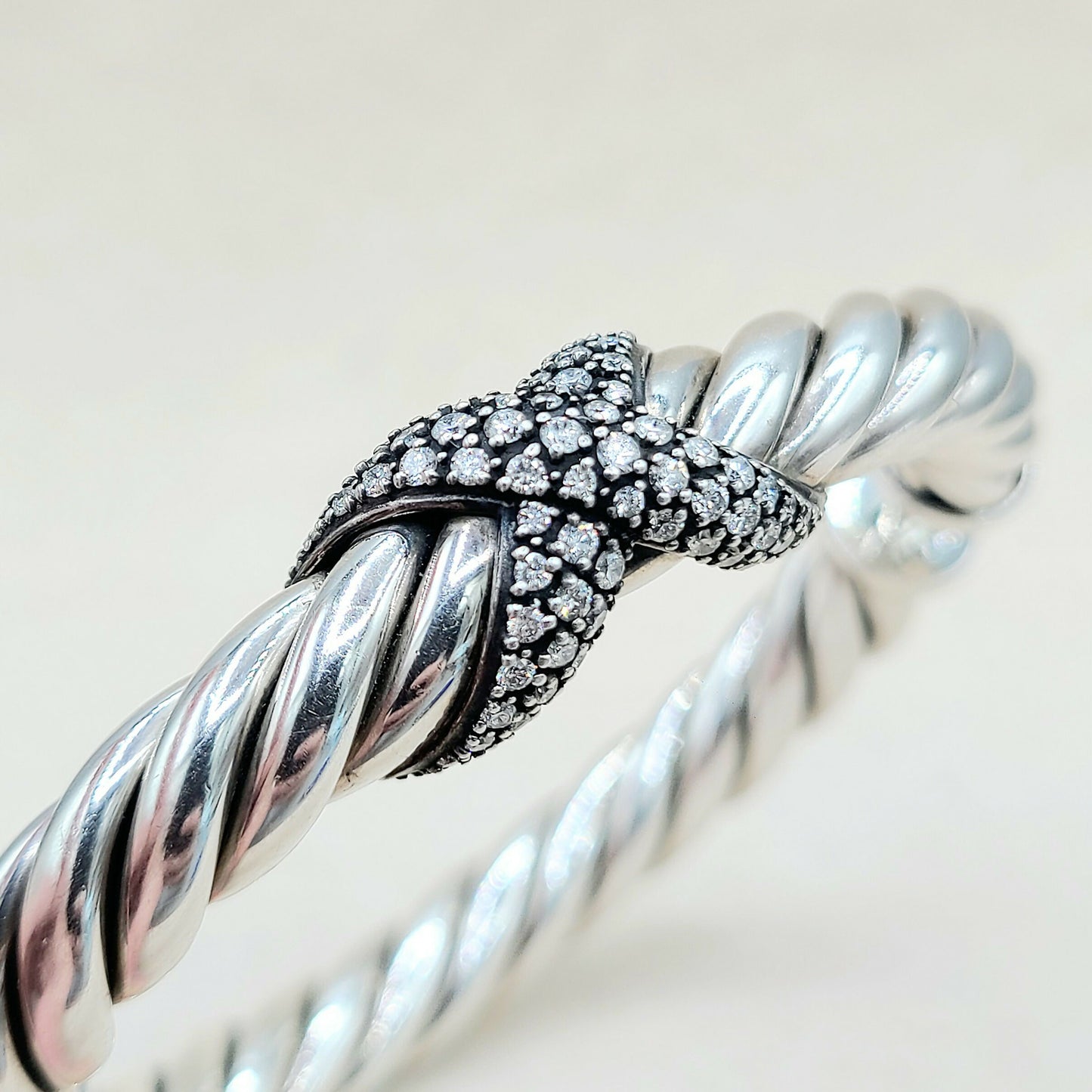    David Yurman Starlight Cable Bracelet Diamond X Vintage