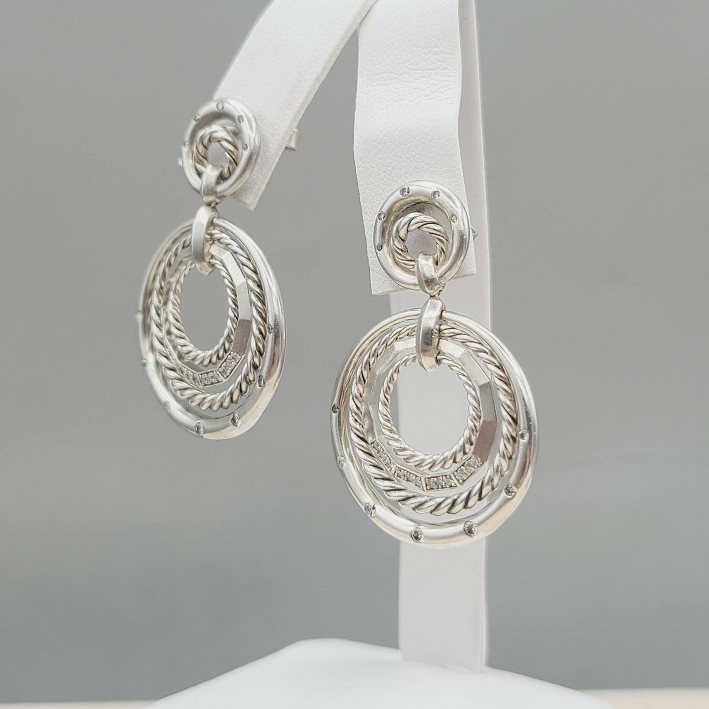   David Yurman-Stax-Drop-Earrings-With Diamonds