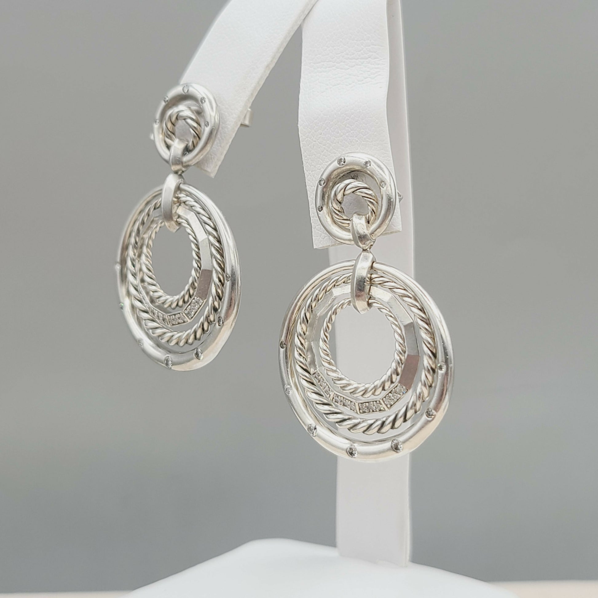    David Yurman-Stax-Drop-Earrings-With Diamonds