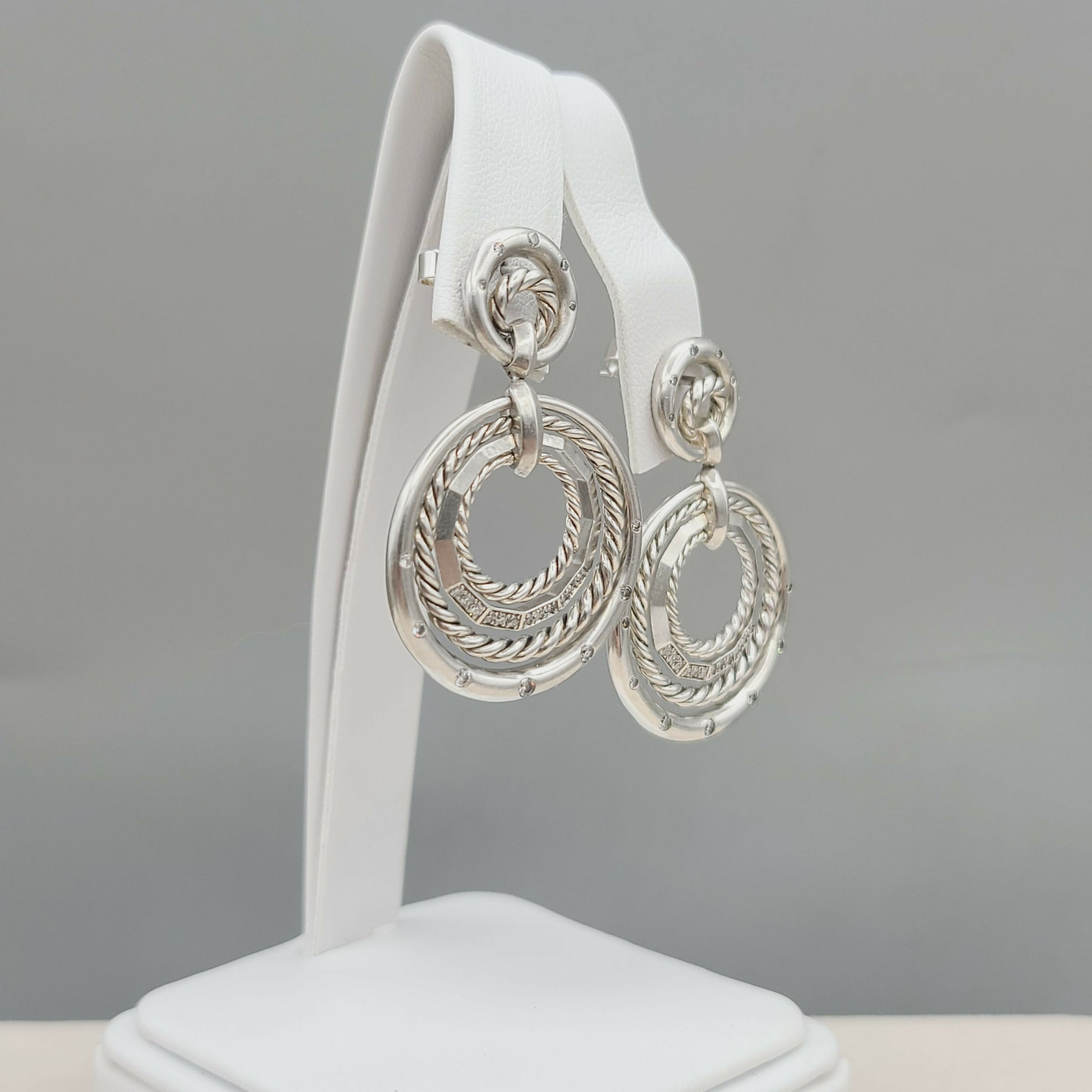    David Yurman-Stax-Drop-Earrings-With Diamonds